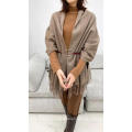 Top Grade Cashmere Pure Color Tassel Scarf